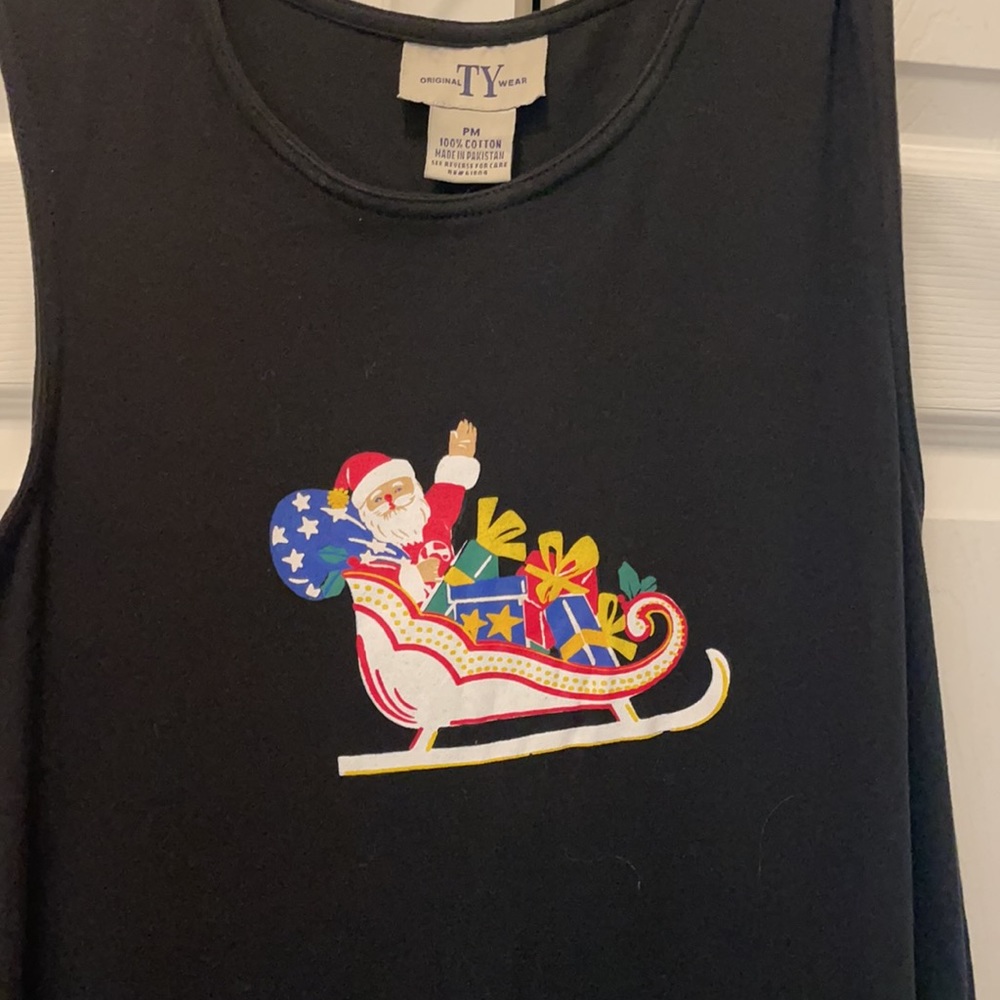 Black Sleeveless Christmas Dress - Picture 2 of 5